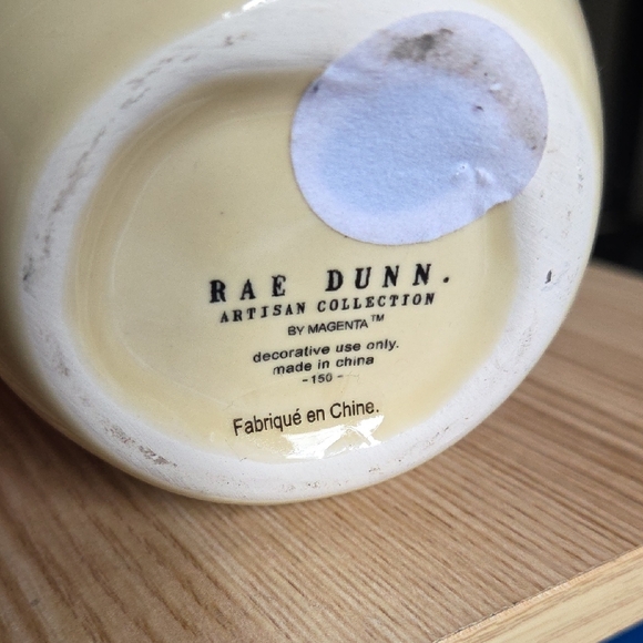 Rae Dunn Cream Ceramic "Fall" Acorn Decor w Pink Letters - Picture 2 of 9